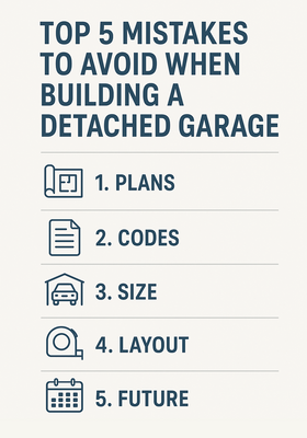 Top 5 Mistakes to Avoid When Building a Detached Garage
