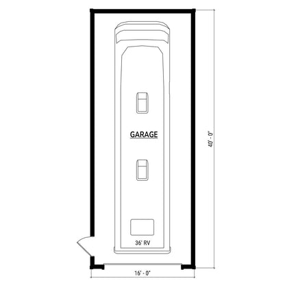 The Bridgewater (16'x40' Garage)