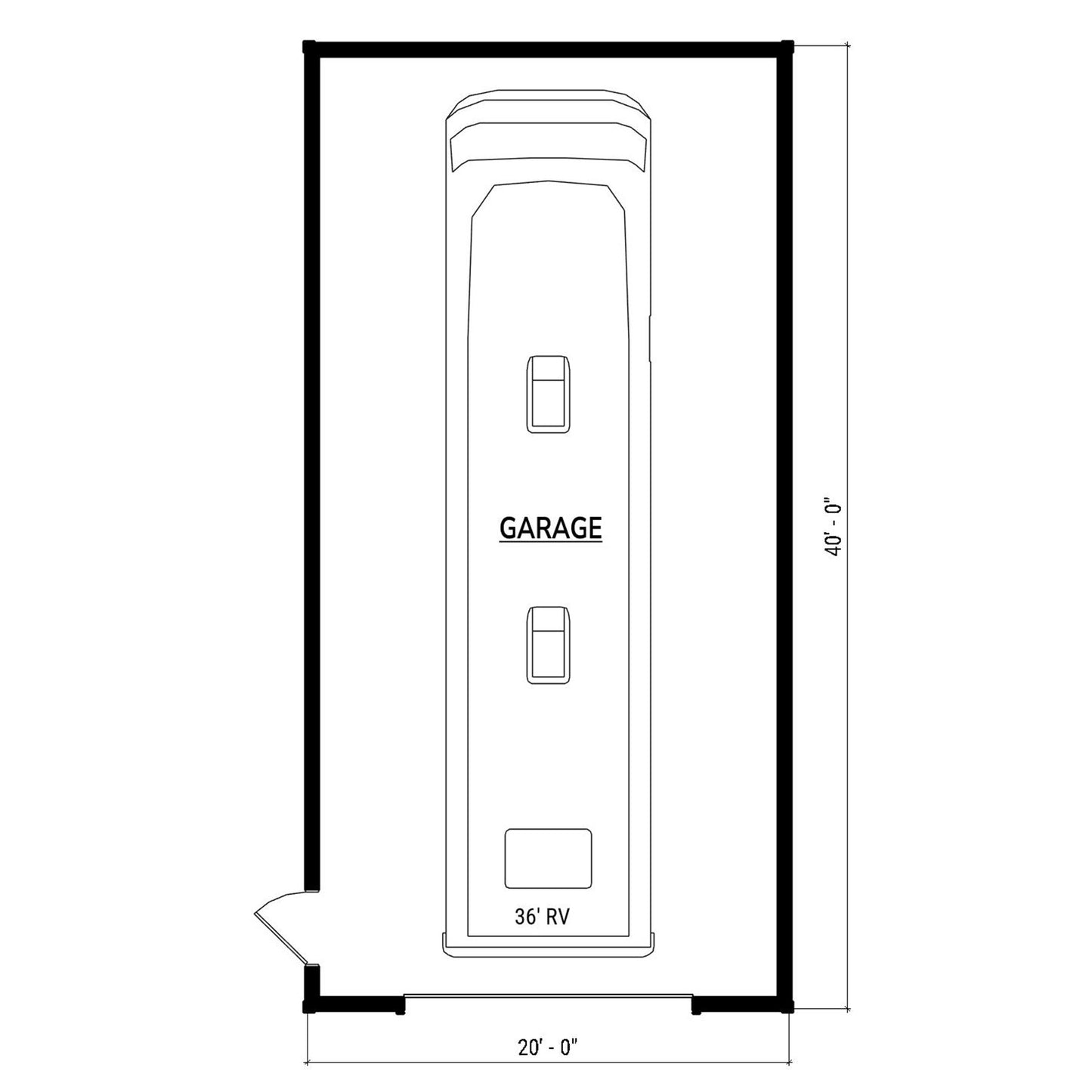 The Baywood (20'x40' Garage)