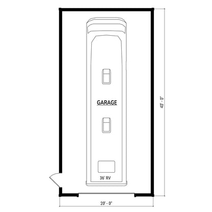 The Baywood (20'x40' Garage)