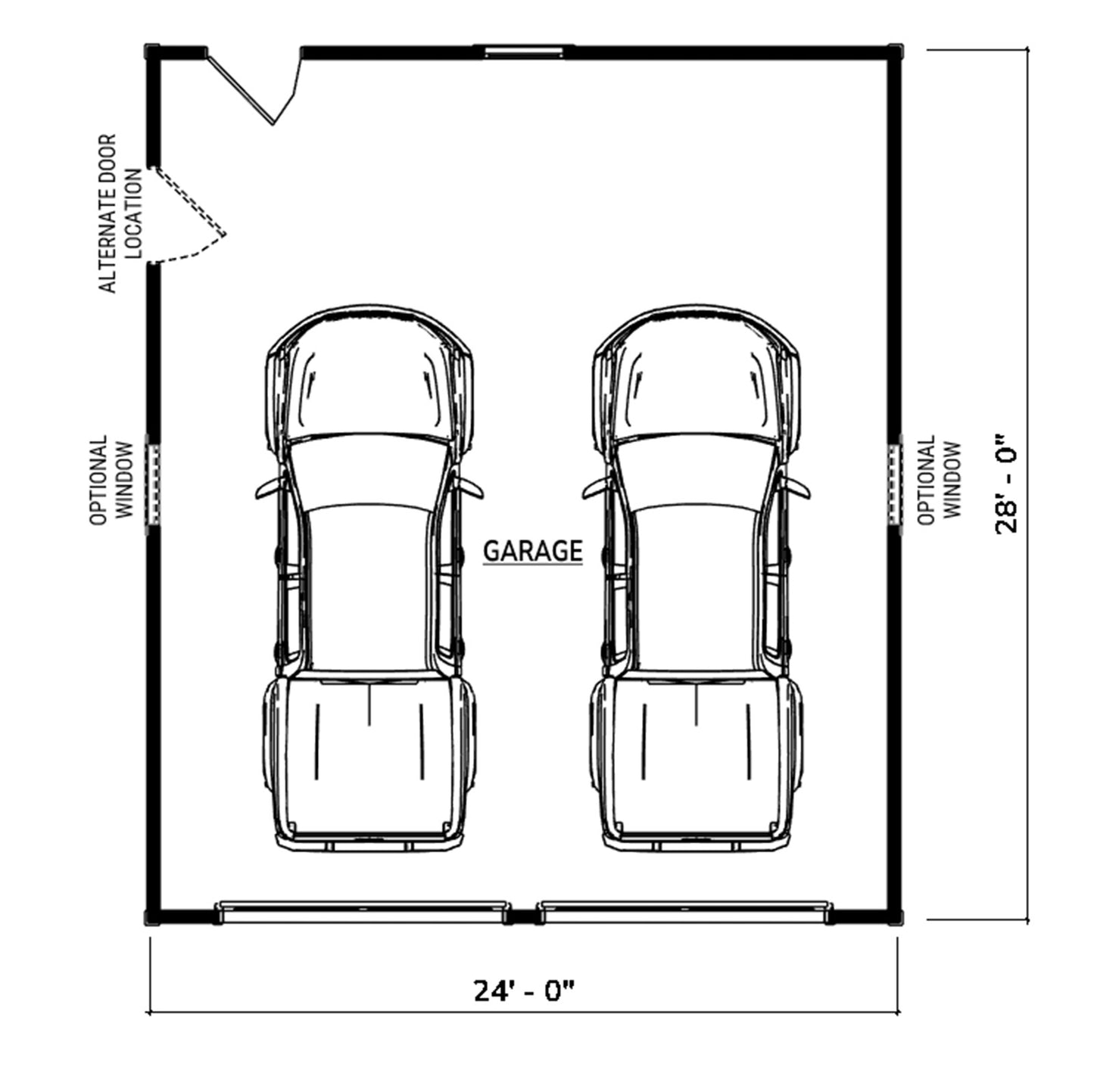 The Colley-XL (24'x28' Garage)