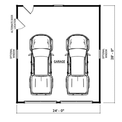 The Colley-XL (24'x28' Garage)