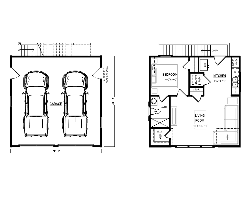 The Greenbrier (24'x24' Garage)