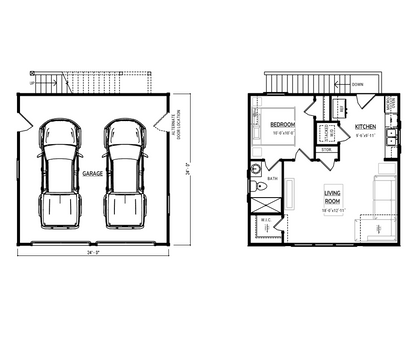 The Greenbrier (24'x24' Garage)