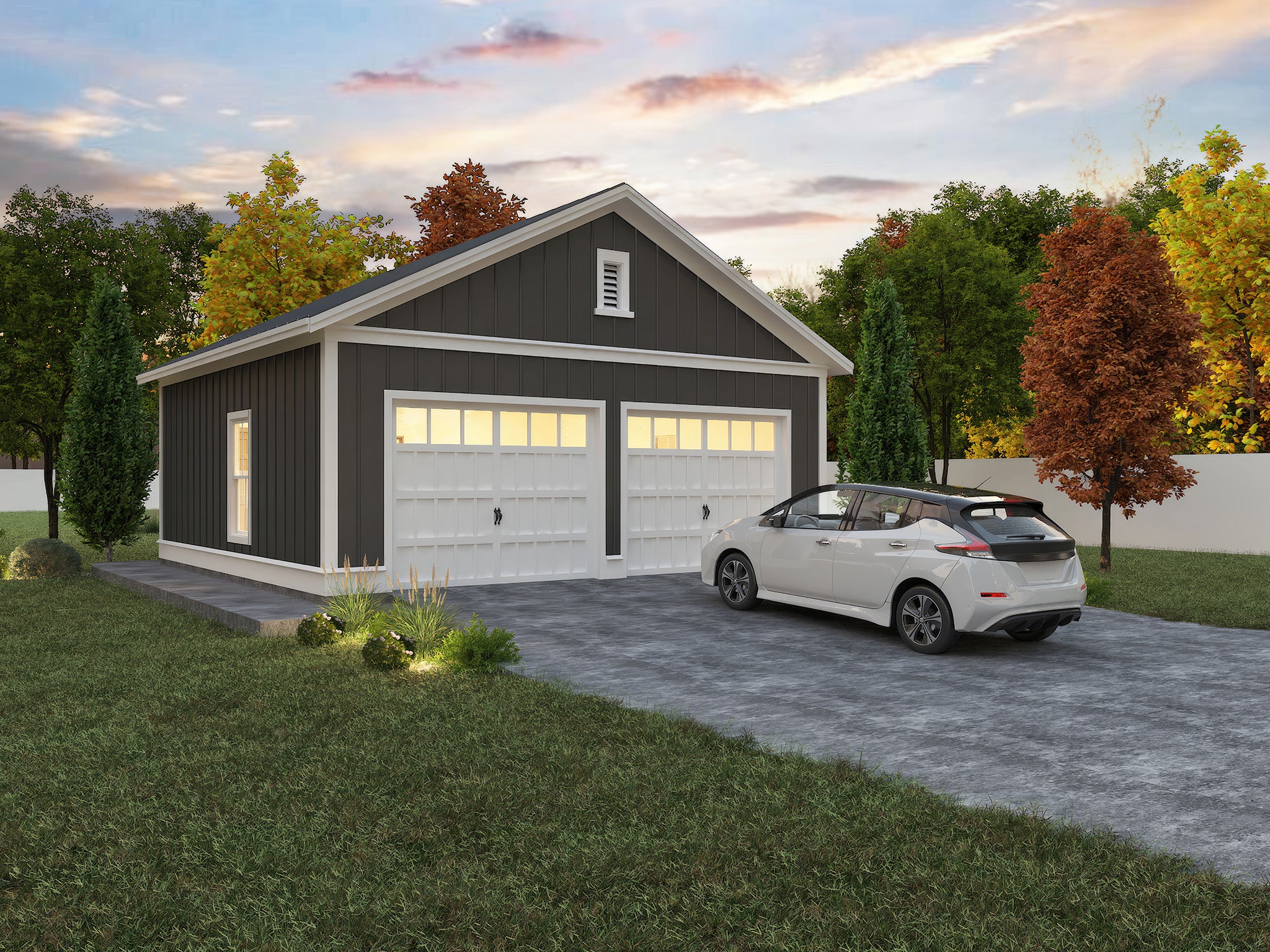 The Colley-XL (24'x28' Garage) – The Garage Drafting Company