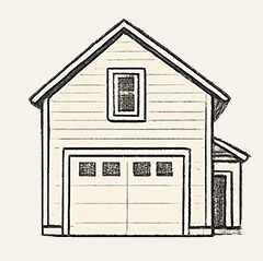 Garage with apartment icon